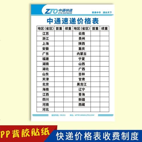 中通快递物流价格查询